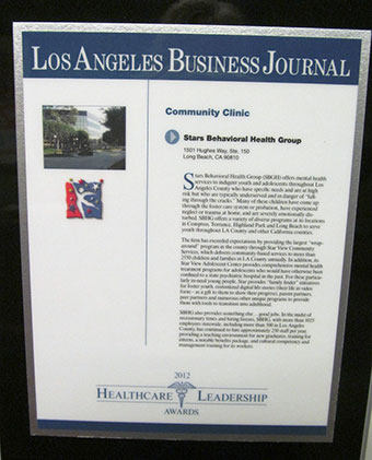 Healthcare Leadership Award from LABJ
