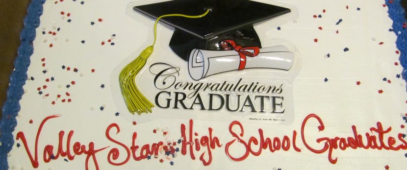 Valley Star graduation - cake picture cropped